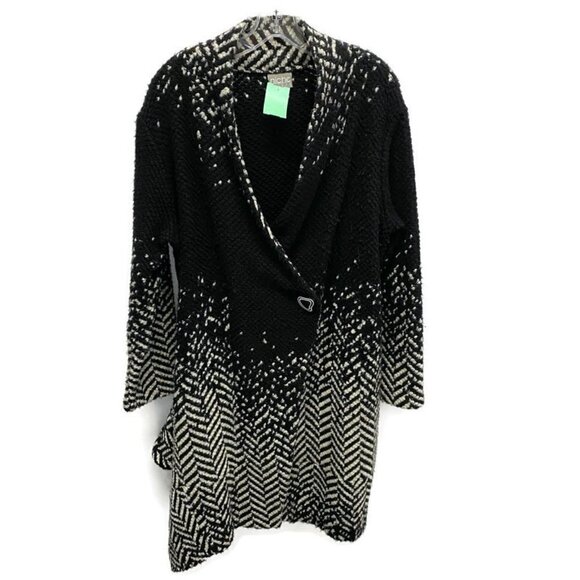 Niche Nilgun Derman Black & Cream Cardi-Jacket - Picture 1 of 4